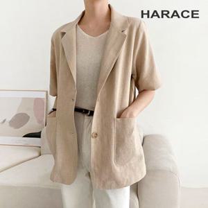 [헤레이스]린넨 라라반팔 자켓_CHF22SS684