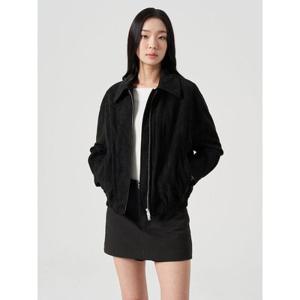 스웨이드 본딩 블루종 아우터  블랙 (32493ZLY65)