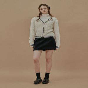 아이니 꽈배기 카라 울 가디건