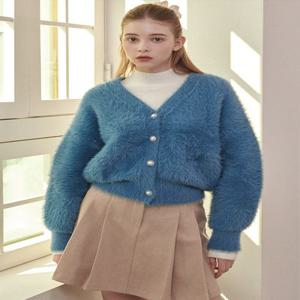 [44-120]  Seraphic Angora Cardigan  세라픽 앙고라 가디건 (가을/겨울/데일리룩/데이트룩/하객룩/격식룩/러블리룩/출근룩/헤어리/브이넥/세미크롭/페미닌/빅사이즈/자체제작)