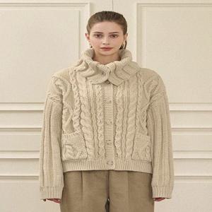 [44-120] Ambient Overfit Cable Cardigan 앰비언트 오버핏 케이블 가디건 (가을/봄/데일리룩/출근룩/캐주얼룩/데이트룩/유니크룩/케이블/니트가디건/하이넥/빅사이즈/자체제작)