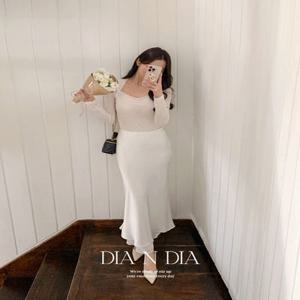 [단독][????1등하객룩????][ ???? Dia ] 포시즌 머메이드 스커트 (2color) (롱/치마/두겹/세틴/쉬폰/h라인/a라인/봄/벚꽃/간절기/휴양지/데일리/데이트/하객/격식/룩)