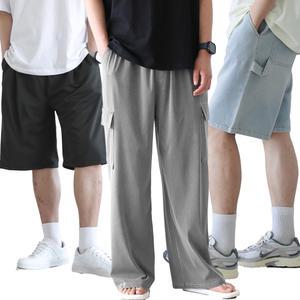 사 은 품 증 정 남성 쿨스판 텐셀 린넨 버뮤다 아이스 시어서커 코튼 팬츠 벌룬 와이드 5부7부 반바지4XL 빅사이즈 카고바지