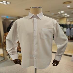닥스셔츠(양말증정) DLS3SHDL101-A1 25년 S/S 솔리드 아사 화이트 와이셔츠