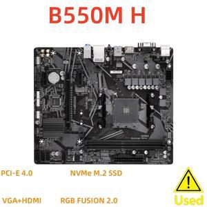 Gigabyte B550M H 마이크로-ATX AMD B550 DDR4 M.2 128G PCI-E 4.0 이중 채널 소켓 AM4 마더보드