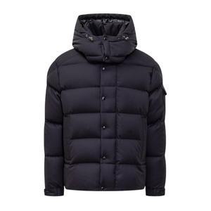 24FW 몽클레르 Vezere 베제르 울 플란넬 후드 쇼트 다운 자켓 네이비 블루 1A00157 54272 742