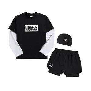 [리베라] 초등여아주니어 반팔레이어드 래쉬가드 보드숏팬츠 생존수영복세트[LBSS3804J]