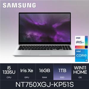HMC / 삼성전자 갤럭시북4 / NT750XGJ-KP51S (D4 RAM 16GB / NVMe 1TB / WIN11H) / i5-1335U /FHD