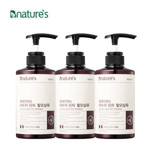 비네이쳐스 아누카리치 탈모샴푸 480ml 3개/탈모증상완화 기능성 샴푸