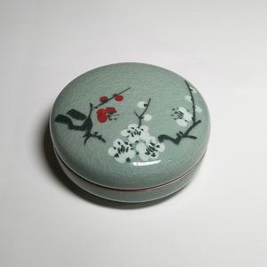 청자 향합 매화 중 전통 공예 미니 보관함 보석함