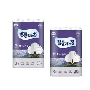 잘풀리는집 명작 순수 30m (30롤) X 2팩