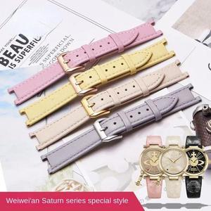 Vivienne Westwood 여성용 진짜 가죽 시계 스트랩 부드럽고 편안한 오목한 인터페이스 시계 밴드 18mm 손목