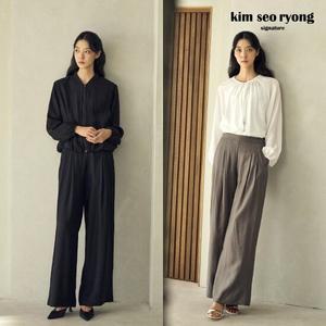 김서룡 25SS 셔링 와이드팬츠 [런칭 가격 69,900원]