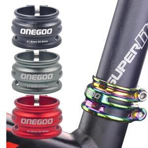 ONEGOO 조정식 자전거 시트포스트 클램프 이중 레이어 알루미늄 합금 카본 튜브 클립 사이클링 부품 31.6mm