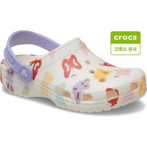 갤러리아 [크록스 본사]클래식 버터플라이 그래픽 클로그 키즈 초크 211255-0W