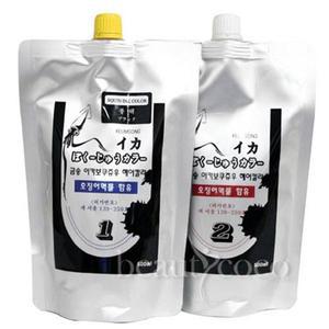 뉴겐 이카보쿠쥬우 오징어먹물 1제2제 각500ml 염색약 새치염색약