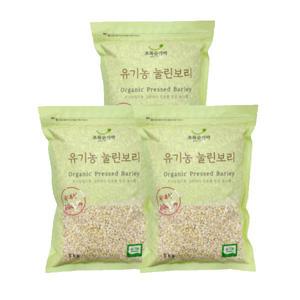 초록숟가락유기농 압맥 눌린보리쌀 1kg*3EA, 3kg 국내산