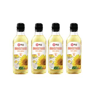 CJ 백설 해바라기유 500ml 4병