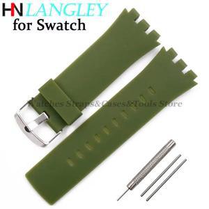 터치 SURB100 실리콘 시계 밴드 22mm 남성 여성 스포츠 시계줄 액세서리에 대한 SWATCH에 고무 스트랩