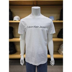[파주점][Calvin Klein Jeans][캘빈클라인진]CK진공용 일자로고 포인트 슬림핏 반팔 티셔츠(4RAB820-YAA)