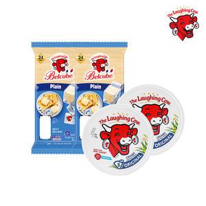 래핑카우 벨큐브 치즈 24큐브 2종 혼합 (플레인2개+세모포션2개) 총 4개