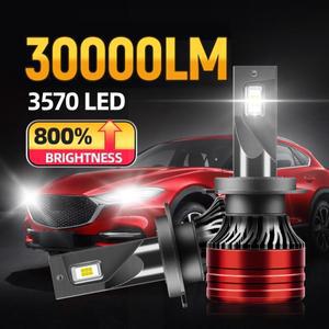 9005 H1 H7 LED 헤드라이트 H4 Hi/Lo 빔 전구 올인원, 800% 밝은 변환 키트, 6000K 쿨 화이트, 2 개