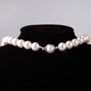 8mm 10mm 12mm 화이트 진주 목걸이 40cm 45cm EA644N