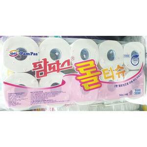화장지(팜파스 50M x2겹 10 ) 식당 업소 식재료 두루마리 휴지 물에잘녹는 먼지없는 착한 코스트코 친환경