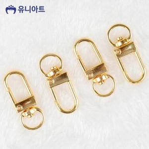 유니아트 (쇠재료) D자 키링 (금색) (4개입) 공작 만들기 공예