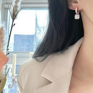 [루브르파리] 14k G.F 그웬 크리스탈 원터치 링 귀걸이 EA2996