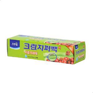 크린랩 위생 비닐 이중지퍼백 대형 25 x 30 x 20매