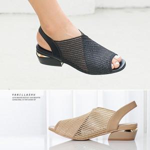 [바닐라슈] 델라즈 시스루 망사텐션 메탈굽 샌들(3cm)