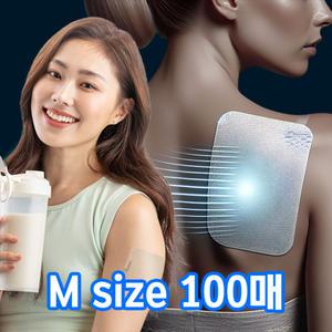 [100매M size] 팔꿈치 엘보 손가락 통증 전용 피부저자극 붙이는 파스 오운완패치 효도선물 추천