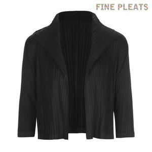 [FINE PLEATS] 피네 플리츠 7부 숏 가디건 블랙