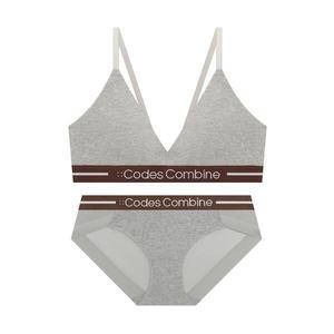 [국내매장판] 코데즈컴바인 INNERWEAR 코튼 트라이앵글 브라렛 팬티세트_멜란지 CDWRP356MG 116384