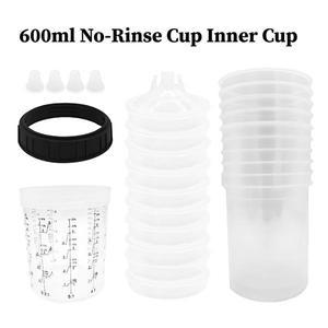 일회용  스프레이건 노 워시 컵 내부 컵 세트 600ml 15 개 26 50 70 개