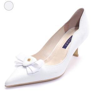 [갤러리아] 세라 여성 백화점 전용 수제화 리본 펌프스 구두 S23P008 화이트 6CM