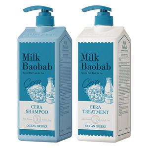 밀크바오밥 세라 샴푸 오션브리즈, 1200ml, 1개 + 트리트먼트, 1개