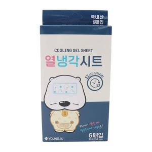 열냉각시트 곰탱이 쿨링 해열패치 6매입 어린이 영유아