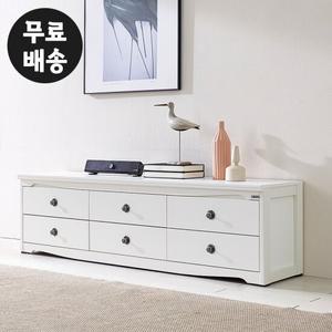 디베 2단 거실장 티비 서랍장 tv선반(1600/화이트)