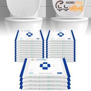 휴대용 10매 24팩 저자극 비데 물티슈 누누베베 물에 잘녹는 어린이 화장실 비데티슈