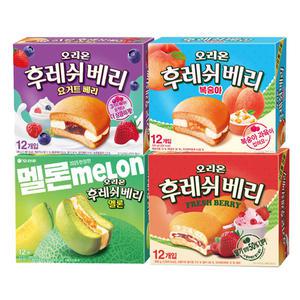 오리온 후레쉬베리 336g+복숭아 336g+요거트베리 336g+멜론 372g(총4개)