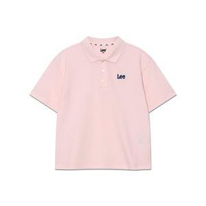 [Lee Kids](센텀시티점)스몰 트위치 오버핏 피케 카라 티셔츠 핑크 LK2502ST01PI