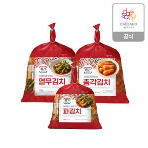 [종가] 파김치 1kg + 총각김치 1.4kg+열무김치 1.5kg (총 3.9 kg)