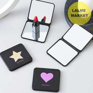 랄미마켓 휴대용 사각 접이식 2면 거울 접이식손거울 화장대거울