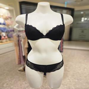 엘르이너웨어 블랙 퍼펙트커버 레이스 여성 브라 햄팬티세트 EEWBR171 EEWBP171 BK