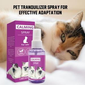 60ml 진정 스프레이 고양이 안티 페로몬 감정적 건강 청소 용품