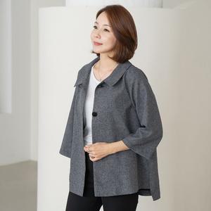 엄마옷 마담4060 A라인카라자켓-QJK2504017-