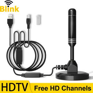tv안테나 수신기 실내 디지털 TV 안테나 VHF/UHF 증폭기 ATSC/DVB-T/DMB-T/ISDB 지상파 HDTV 신호 부스터 1