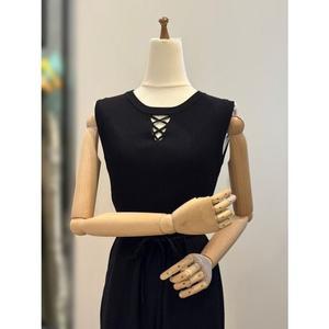 [갤러리아] ab.f.z 넥 포인트 골지 나시 민소매 니트 ACZ2ZW31F